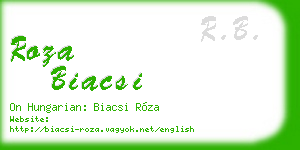 roza biacsi business card